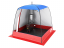 Мобильная баня-палатка МОРЖ c 2-мя окнами сине-красный в Перми