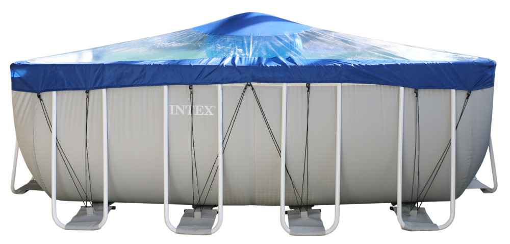 Тент для прямоугольного бассейна Intex/Bestway с надувной подушкой "Фиеста" в Перми