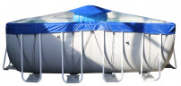 Тент для прямоугольного бассейна Intex/Bestway с надувной подушкой "Фиеста" в Перми