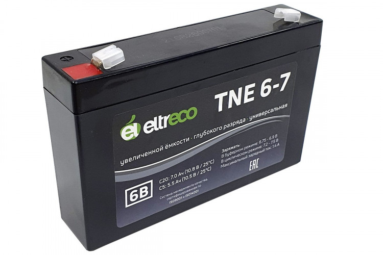 Тяговый аккумулятор Eltreco TNE6-7 (6V7A/H C20) в Перми