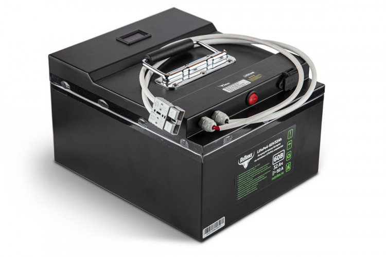 Тяговый железо-фосфатный аккумулятор RuTrike LiFePO4 60V32Ah (50А) в Перми