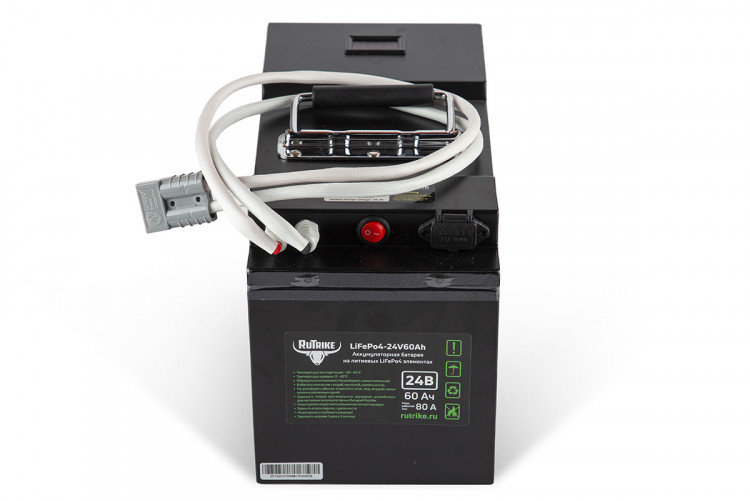 Тяговый железо-фосфатный аккумулятор RuTrike LiFePO4 60V48Ah (60А) в Перми