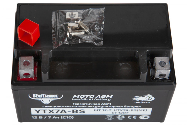 Аккумулятор стартерный для мототехники Rutrike YTX7A-BS (12V/7Ah) в Перми