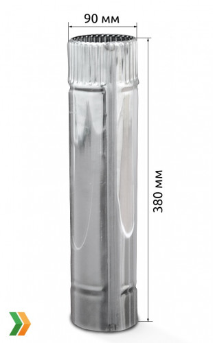 Сегмент трубы дымохода 90 мм. в Перми