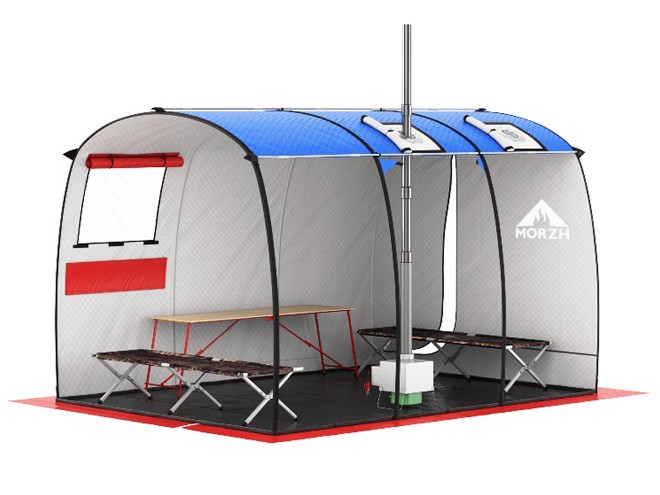 Мобильная баня-палатка МОРЖ Max (Черный) в Перми