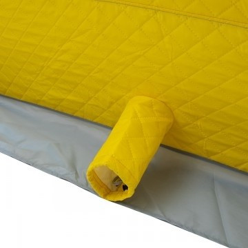 Палатка для рыбалки Helios утепл. Куб 1,8х1,8 желтый/серый в Перми