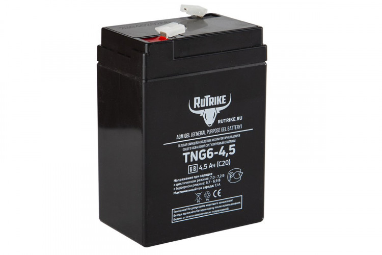 Тяговый гелевый аккумулятор RuTrike TNG 6-4,5 (6V4,5A/H C20) в Перми