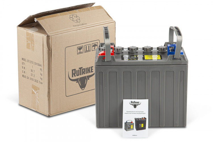 Тяговый аккумулятор RuTrike WET DT1275 (T1275) 12V100A/H C3 в Перми