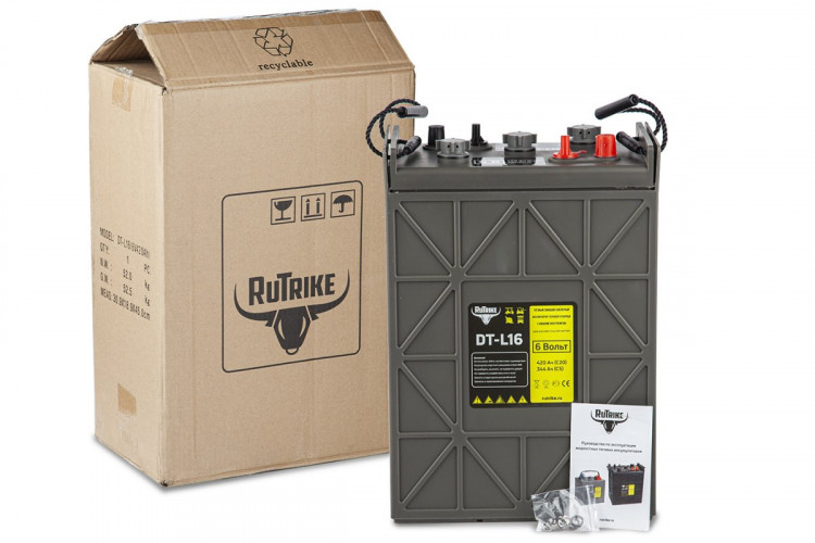 Тяговый аккумулятор RuTrike WET DTL16 (L16H-AC) 6V275A/H C3 в Перми