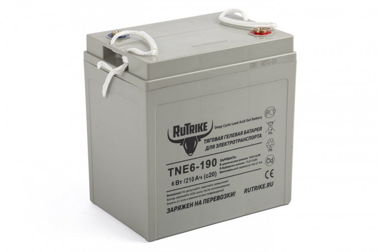 Тяговый гелевый аккумулятор RuTrike TNE6-190 (6V210A/H C3) в Перми
