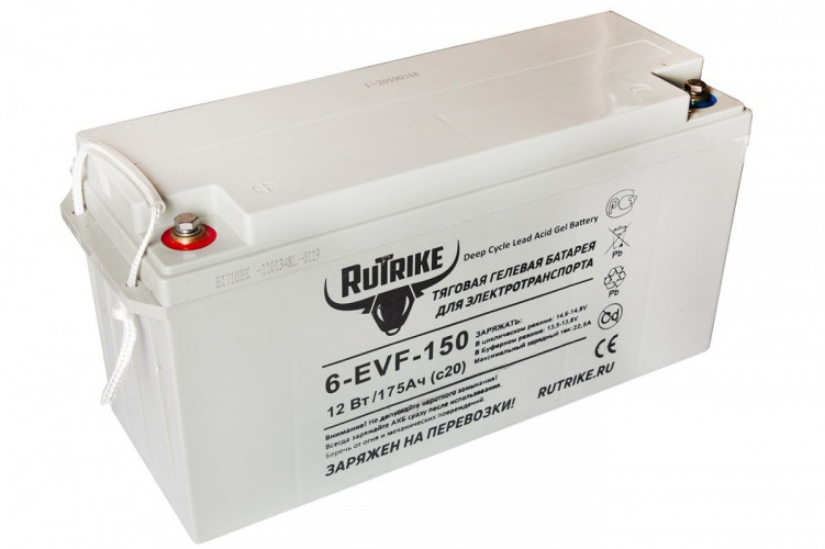 Тяговый гелевый аккумулятор RuTrike 6-EVF-150A (12V150A/H C3) в Перми