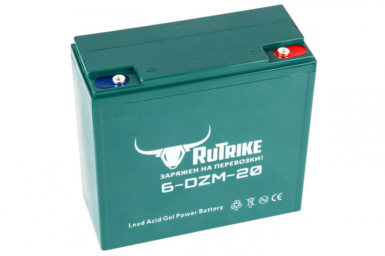 Тяговый гелевый аккумулятор RuTrike 6-DZF-20 (12V20A/H C2) в Перми