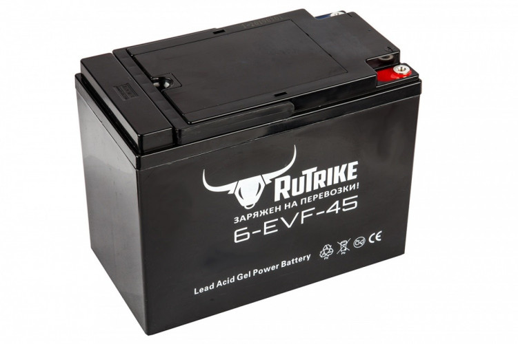 Тяговый гелевый аккумулятор RuTrike 6-EVF-45 (12V45A/H C3) в Перми