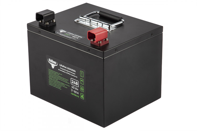 Тяговый железо-фосфатный аккумулятор RuTrike LiFePO4 24V40Ah (60A) в Перми