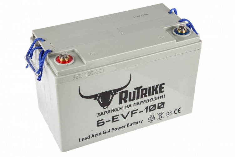 Тяговый гелевый аккумулятор RuTrike 6-EVF-100A (12V100A/H C3) в Перми